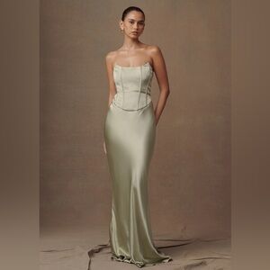 Meshki dress sage green